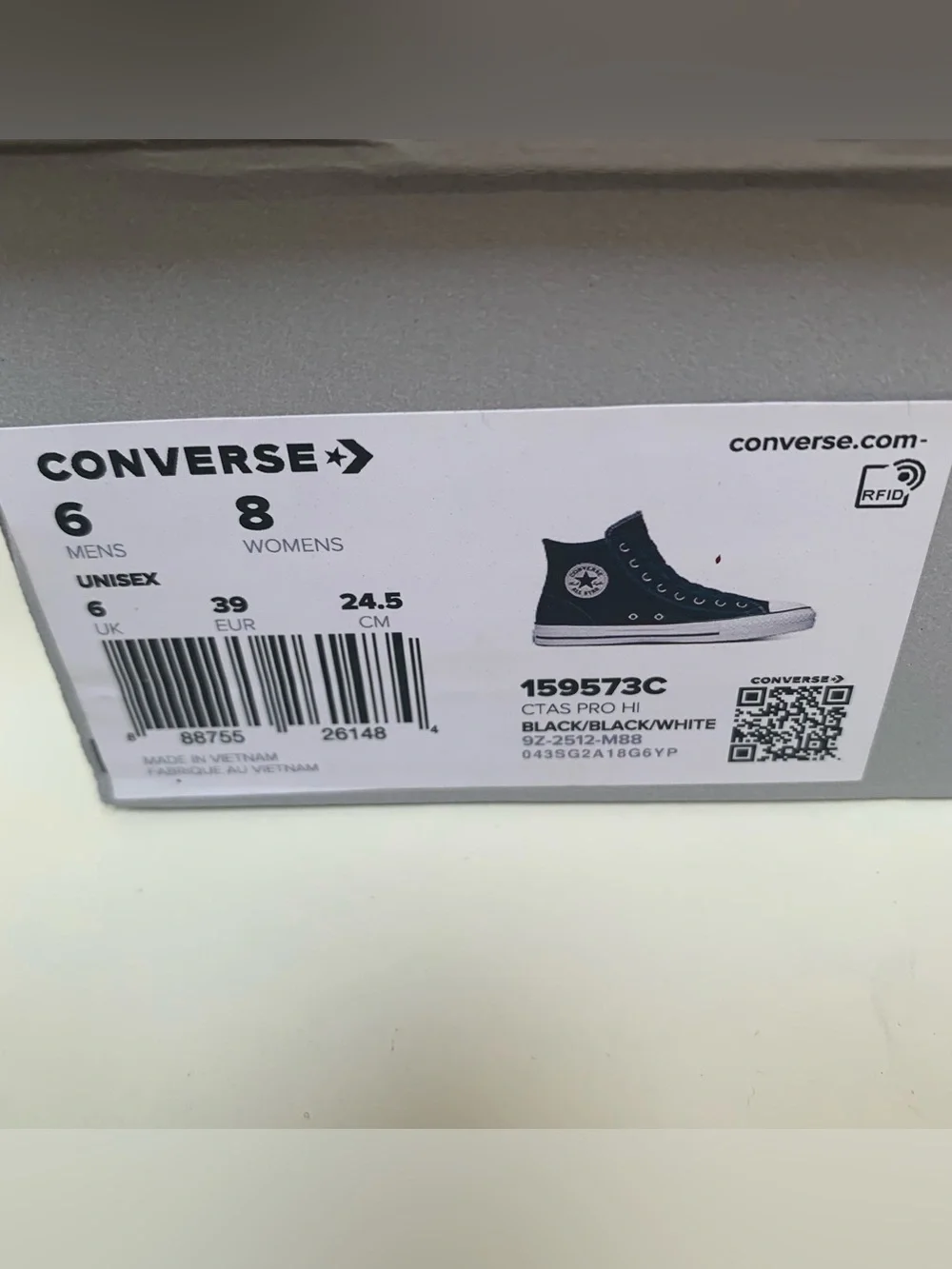Converse All Star CTAS Pro Hi Black Custom Paint Los Angeles Butterfly Women’s 8